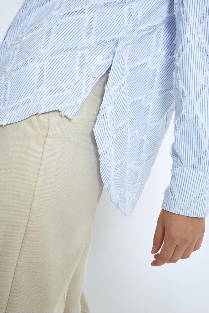 ASTRA OVERSIZE SHIRT MI6529 1048S ICE BLUE STRIPE